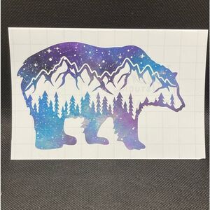 Night Sky Bear Vinyl Decal | Laptop Decal | Sea Life